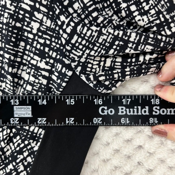 Lauren Ralph Lauren Dress Sheath Black White Career 3/4 Sleeve Size 6 - Picture 4 of 8